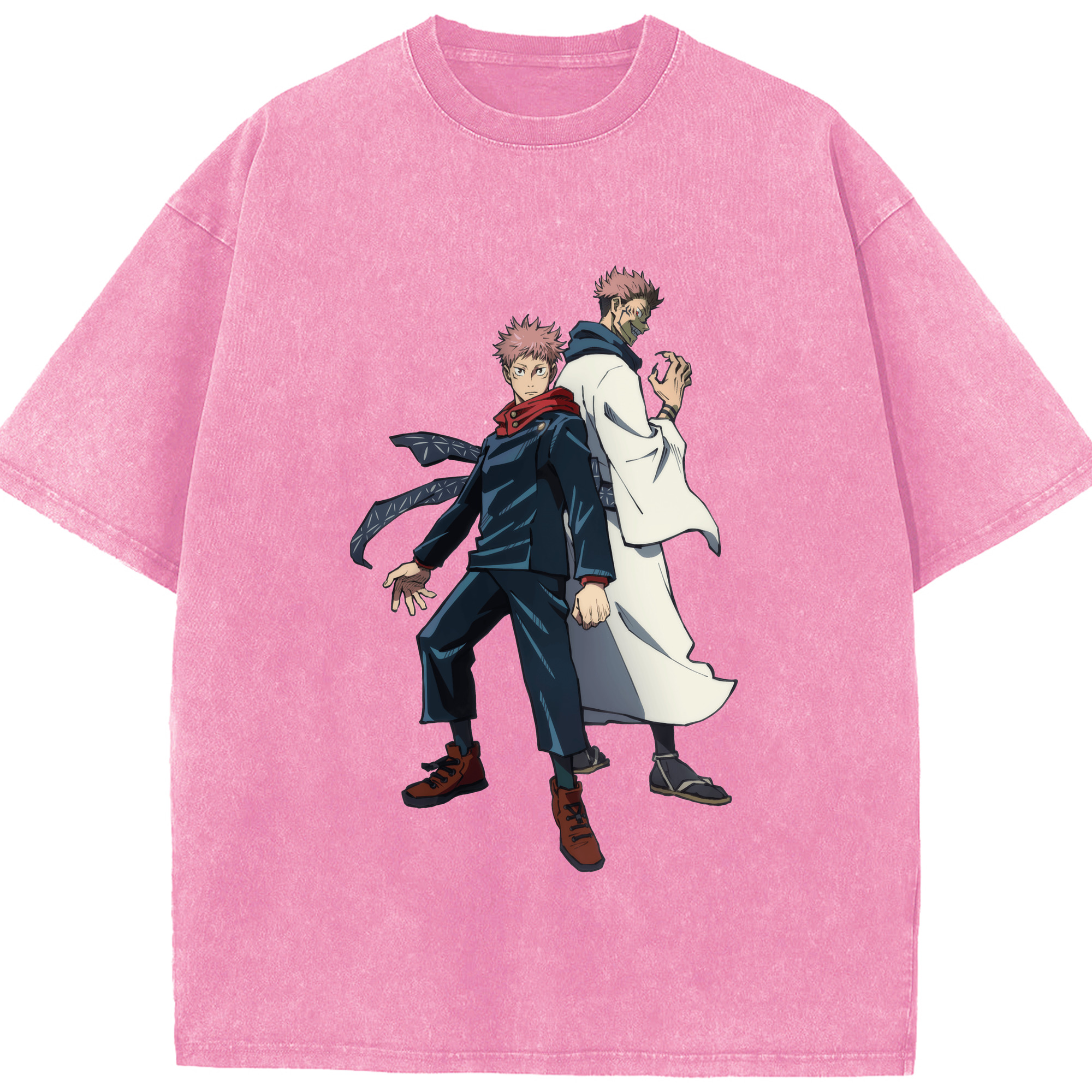 （画像用） 呪術廻戦 Jujutsu Kaisen 綿100% ヴィンテージ風 半袖Tシャツ（フロントプリント）